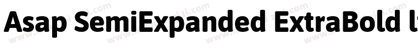 Asap SemiExpanded ExtraBold ltalic字体转换